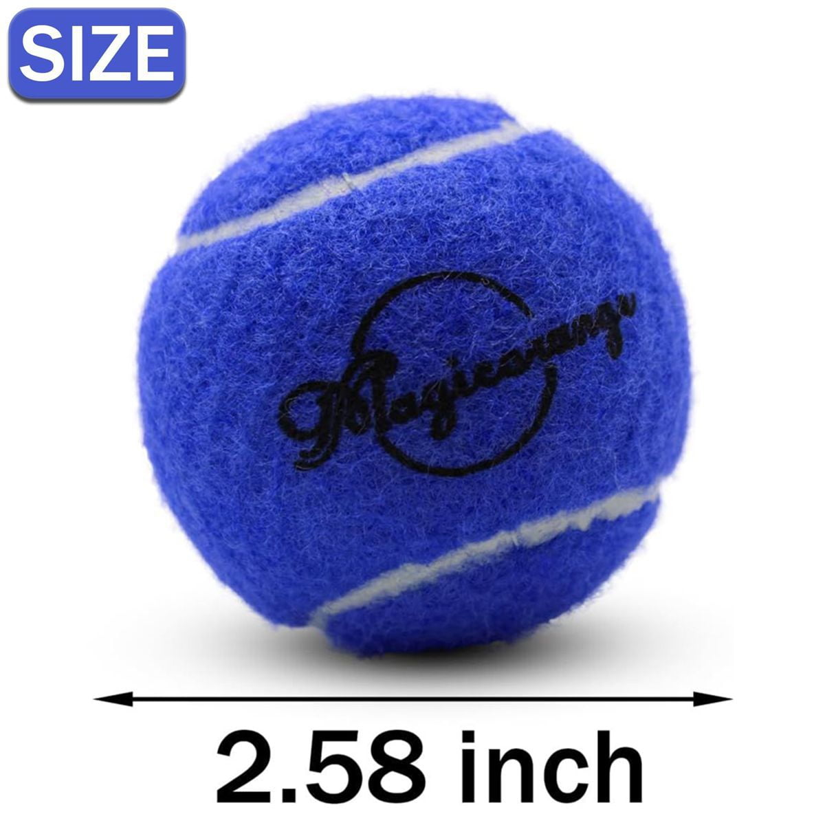 Magicorange Tennis Balls 30 Pack, 2.58 Inch Advanced Training Practice Balls for Beginner, Pet Dog Playing Balls (Blue)