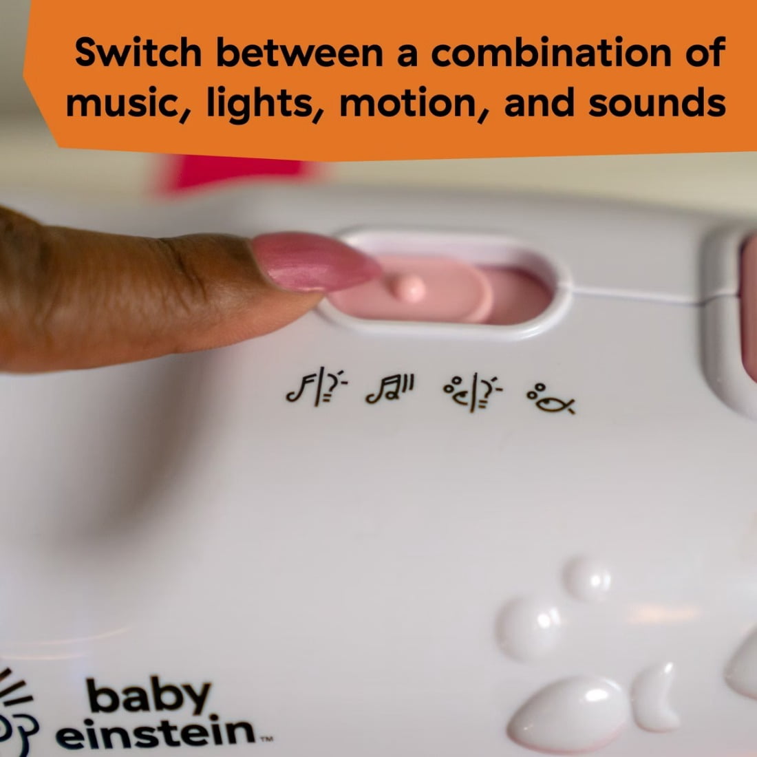 Sea Dreams Soother Musical Crib Toy and Sound Machine for Babies 0-36 Months, 8.7x11.9x5.22 Inches