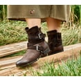thumbnail image 2 of Miz Mooz Leather Buckle Wide Width Ankle Boots -Shane in Black, 2 of 4