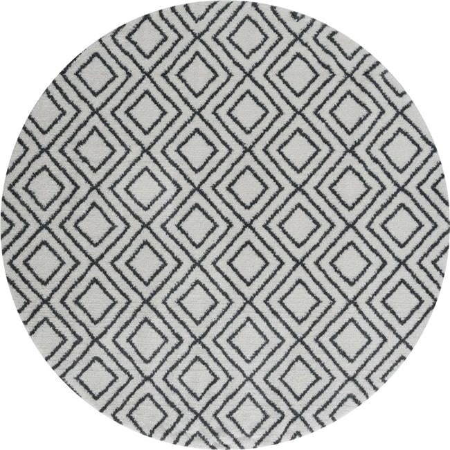 HomeRoots 371528 94 x 94 in. Microfiber Polyester Geometric Diamond ...
