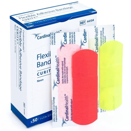 Cardinal Health 44104 FLX 1X3IN NEON BANDAGE (Box of 50)