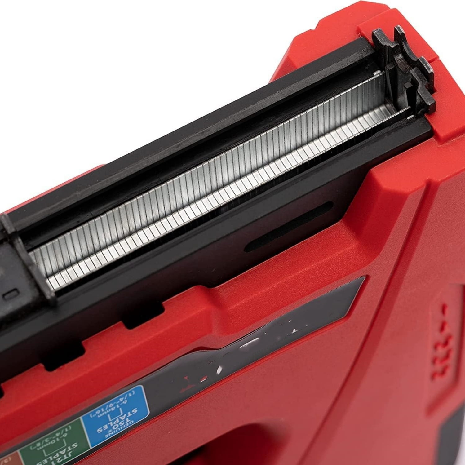 5-In-1 Professional Staple and Nail Gun, Battery Powered Wire Stapler and Brad Nailer for Upholstery, Framing, Roofing, Crafts, Fencing, Cable, Black/Red
