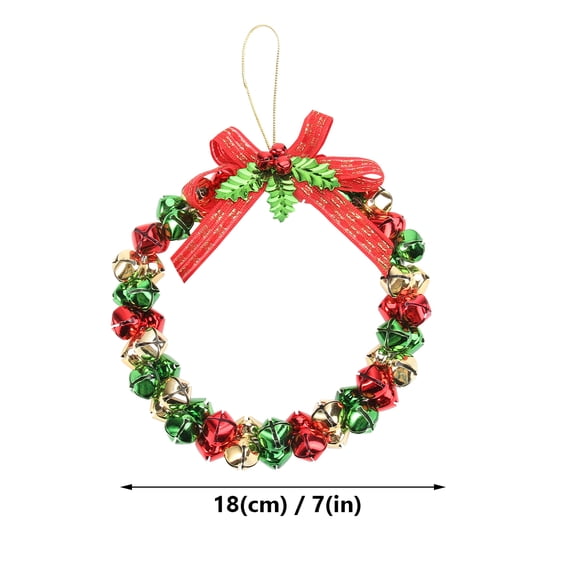 Athitqq Metal Bell Wreath Xmas Garland for Front Door Decor