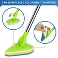 thumbnail image 4 of Rzvnmko Scrub Cleaning Brush with Long Handle 37'' - Extendable Floor Scrubber,Adjustable Lightweigh Detachable Kitchen Brush for Baseboard Shower Bathroom Bathtub Tile, 4 of 10