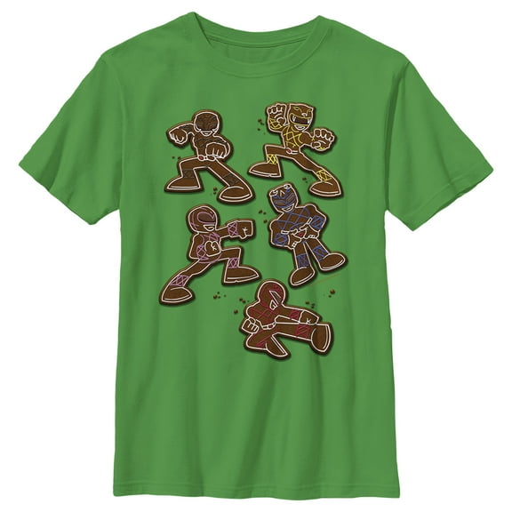Boy's Power Rangers Power Ranger Cookies Graphic Tee Kelly Green Medium