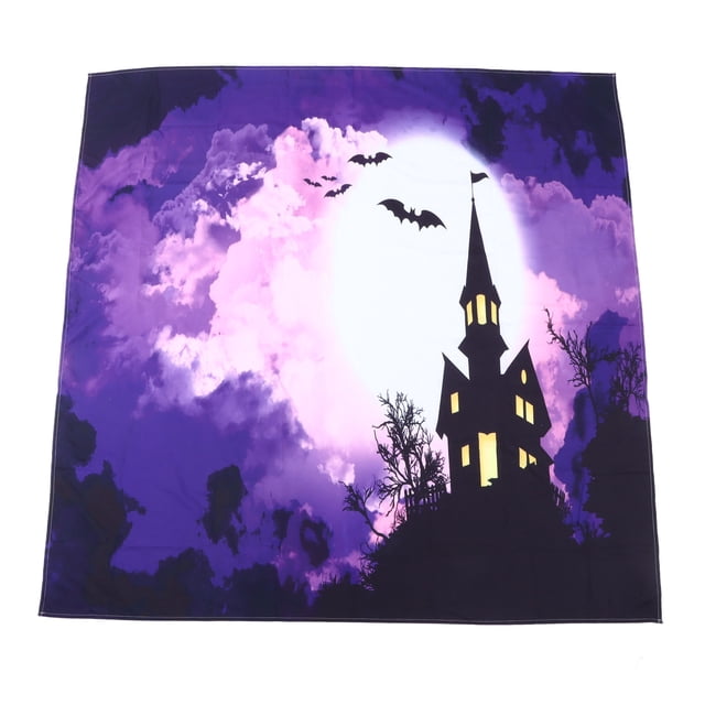 Alfombra para colgar en la pared, tapiz con patrón de castillo de Halloween, tapiz de pared impulsado por el rendimiento