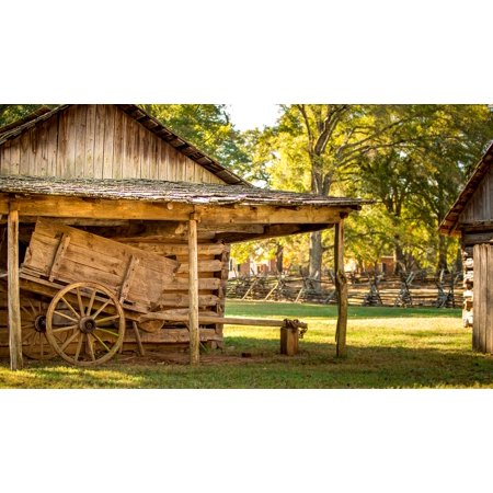 Canvas Print House Log Building Historic Cabin Old Building Stretched Canvas 10 x