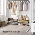 thumbnail image 6 of 2-Tier Shoe Rack, ONE PIX Metal Shoe Organizer Holds 12-15 Pairs, Stackable Storage Shelf for Entryway, Closet, Bathroom, Black, 6 of 7