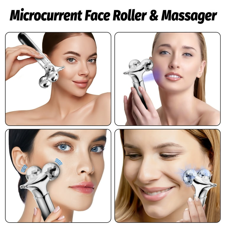ボディ・フェイスケア Microcurrent Face Lifting Roller EMS Face Lift Microcurrent Facial Massager Roller Anti