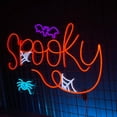 thumbnail image 3 of Glowneon Spooky Neon Signs, Halloween Party Wall Art LED Light Decor, 3 of 4