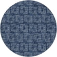 thumbnail image 2 of Addison Rugs Dream Shag Premium Machine Washable Transitional Squares Blue Round Rug, 8' x 8', 2 of 8