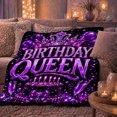 thumbnail image 6 of Glittering Crown Birthday Celebration, Cozy Friendship Quote Scene, Warm Flannel Blanket for Living Room and Reading Nook, Art Lovers Friendship Gift, Artistic Home Decor, 6 of 9