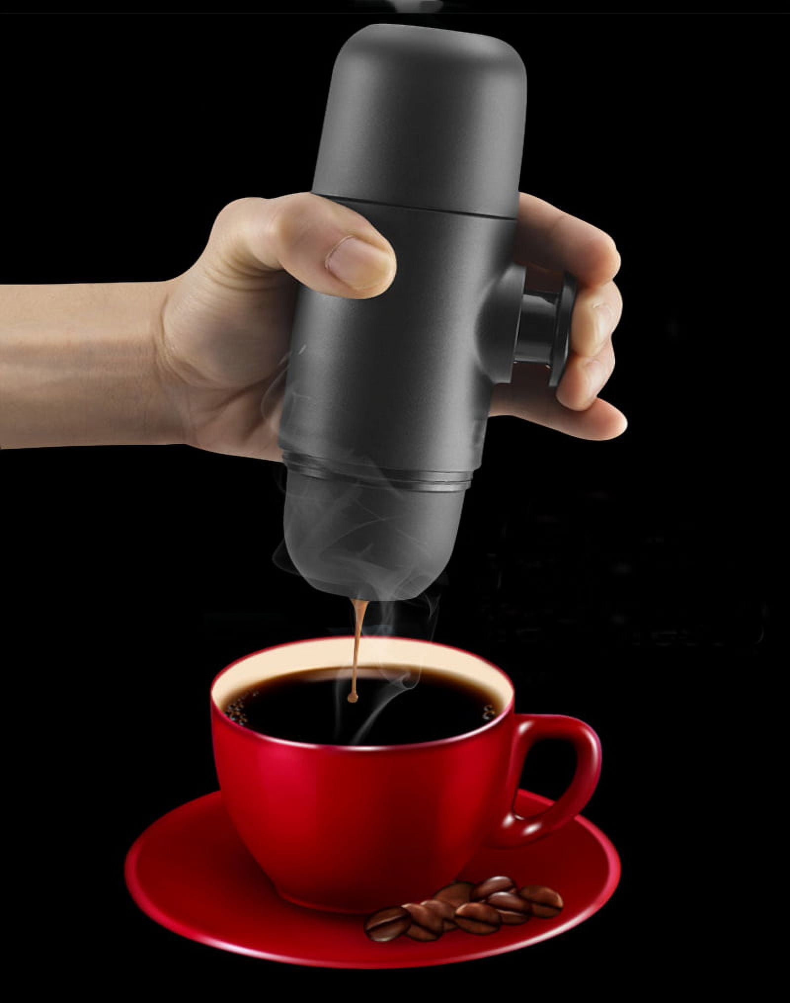 Techtongda Portable Manual Coffee Maker Espresso Maker Capsule Coffee Machine Suitable for Travel, outdoor, Home and Office
