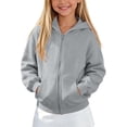 thumbnail image 5 of Yutgune Kids Zip Up Hoodie for Boys Girls, Fleece-Lined Full Zip Hooded Sweatshirt Jacket, Casual Fall Outerwear, 5 of 9
