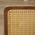 thumbnail image 5 of Newest Set of 2 Cantilever Dining Chairs, Velvet Seat & Rattan Back with Chrome Frame, Breuer Style, Coffee, 5 of 6