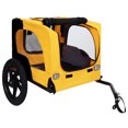 thumbnail image 3 of 42.52" Pet Bike Trailer with Quick Release Wheels,Trailer with Easy Folding Cart Frame and Non-Slip Floor,Suitable for Small Medium Pets,Yellow, 3 of 9