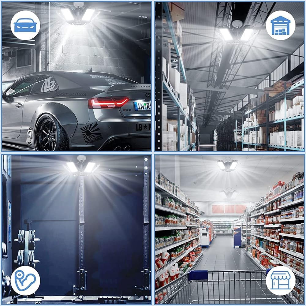 BOPORO 6500K LED Adjustable Garage Light