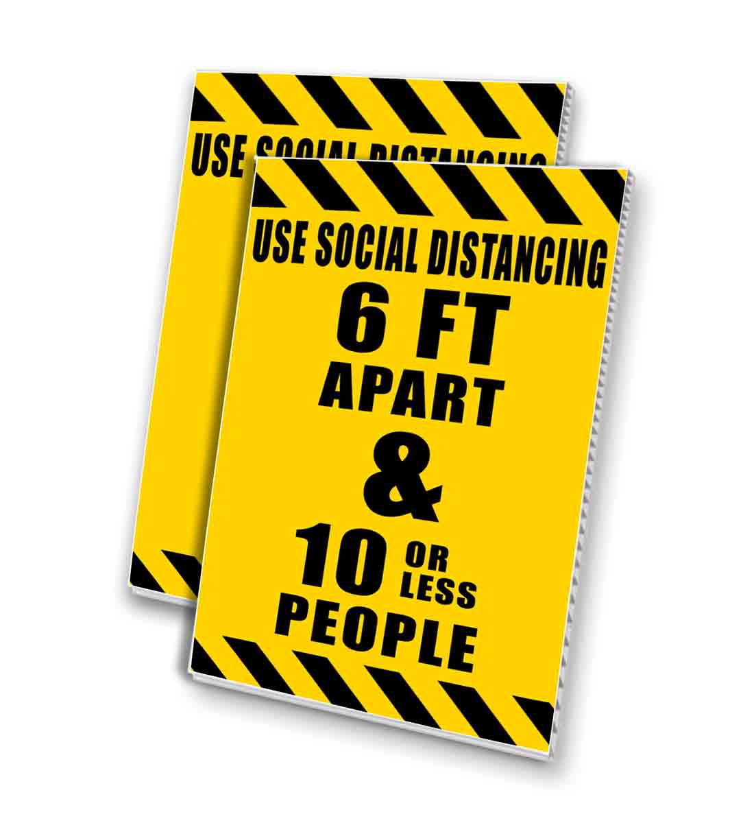 Use Social Distancing (24" X 36") 4mm Corrugated Plastic Panel ...