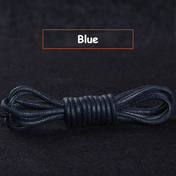 Cordones de zapatos encerados de algodón, cordones redondos de cuero para botas Oxford, cordones impermeables de 60/80/100/120/140/180cm, paquete individual de 120cm Gao Jinjia LED