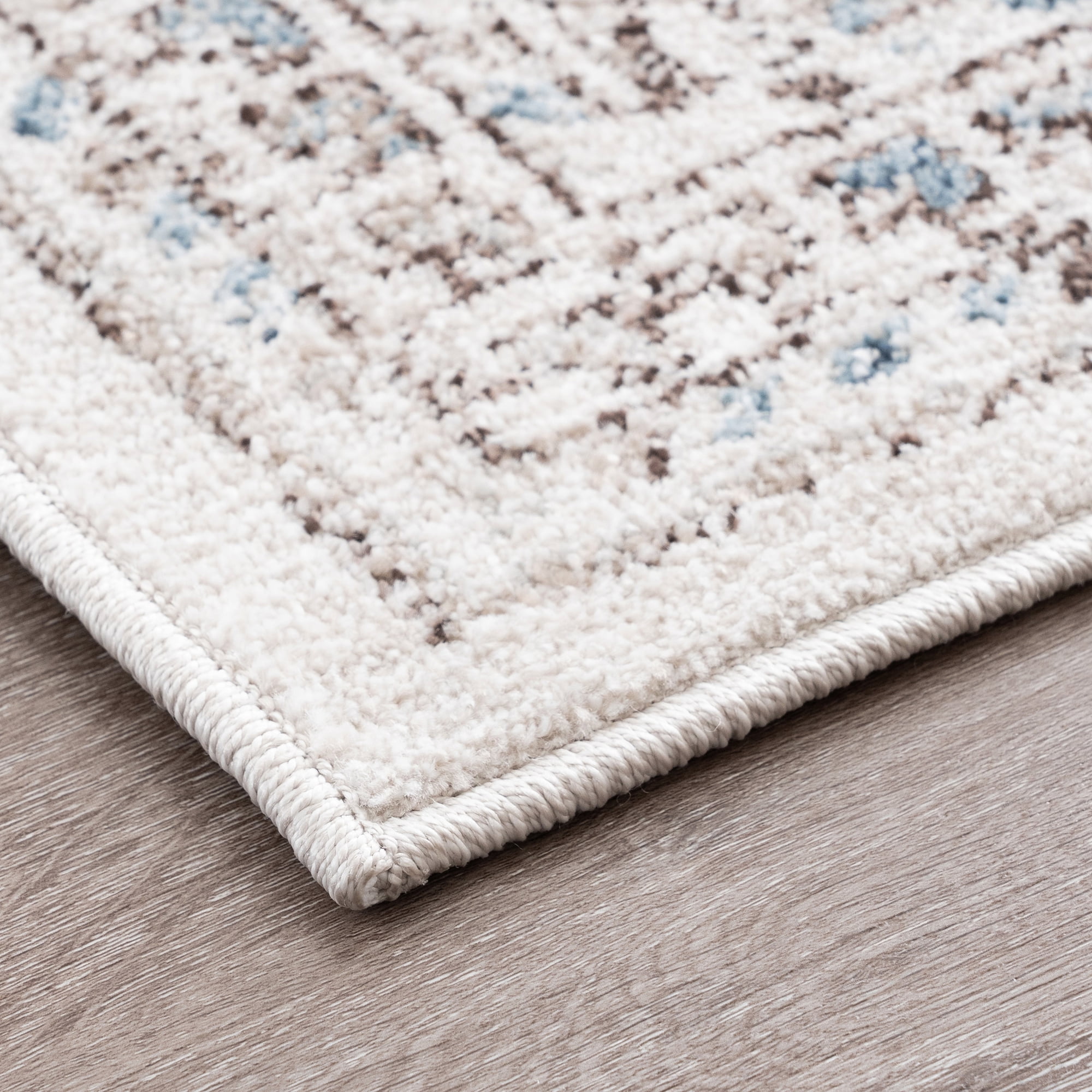 Bliss Rugs Magic Traditional 8' x 10' Blue and Cream Indoor Area Rug