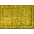 thumbnail image 1 of Ahgly Company Machine Washable Indoor Rectangle Persian Yellow Traditional Area Rugs, 2' x 4', 1 of 4