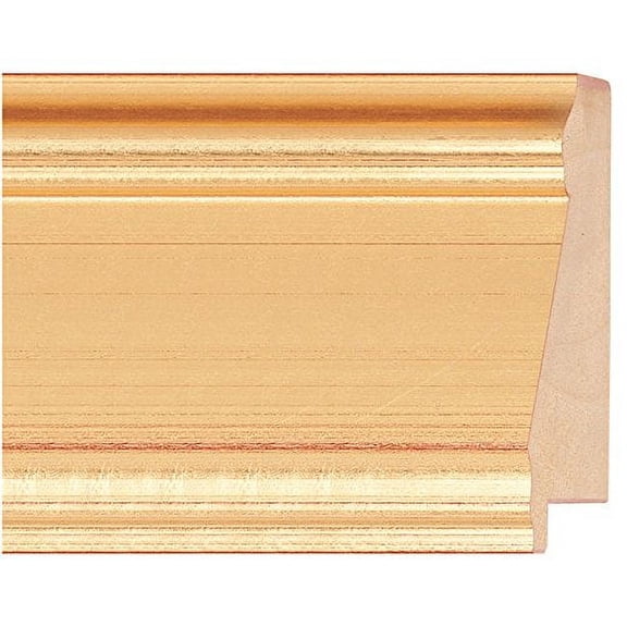Picture Frame Moulding (Wood) 100Ft Bundle - Contemporary Gold Finish - 3" Width - 1" Rabbet Depth