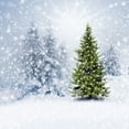 thumbnail image 2 of GreenDecor 5x7ft Photography Backdrop Christmas Decoration Tree Pine Forest Snow Covered Landscape Bokeh Winter Xmas Backdrops Happy New Year Background Baby Kids Adults Photo Studio Props, 2 of 4