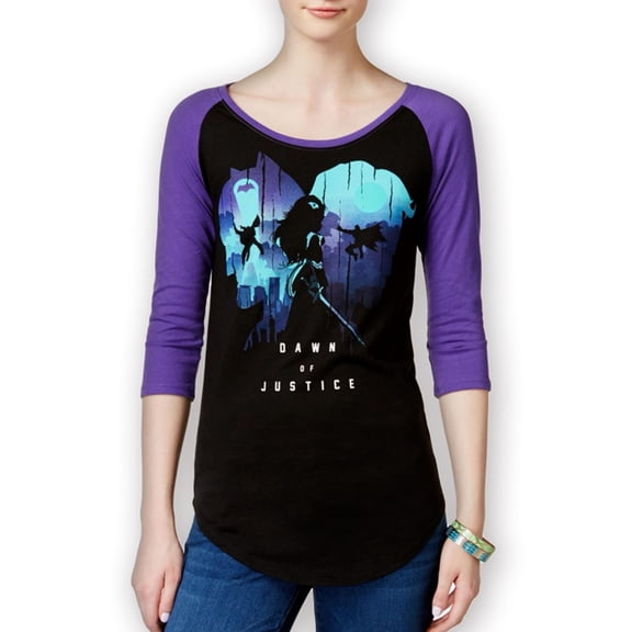 Womens Dawn Of Justice Baseball Graphic T-Shirt