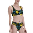 thumbnail image 4 of High Waisted Bikini Sets For Women, Sunflowers Leaves Swimsuits Tummy Control, Two Pieces Bathing Suit, 4 of 8