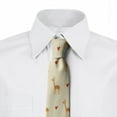 thumbnail image 3 of Necktie, Giraffes and Hearts, 3.7", Ivory and Multicolor, by Ambesonne, 3 of 4