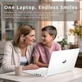 thumbnail image 4 of HP 14" Laptop for Student and Business,Intel Celeron N4120(Quad-Core),4GB RAM,128GB Storage(64GB eMMC+64GB Micro SD),1-Year Office 365,Windows 11 Home in S mode,Snowflake White, 4 of 5