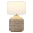 thumbnail image 5 of Evelyn&Zoe Jolina 27" Tall Oversized/Rattan Table Lamp with Fabric Shade in Natural Rattan/White, 5 of 8