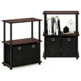 thumbnail image 3 of SONGMY Go Green 3-Tier 2-Bins Multipurpose Storage Shelf, 2-Pack, Dark Cherry/Black, 3 of 7