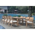 thumbnail image 4 of Grade-A Teak Dining Set: 10 Seater 11 Pc: 94" Mas Oval Trestle Leg Table And 10 Vellore Stacking Arm Chairs Outdoor Patio WholesaleTeak #WMDSWVm, 4 of 4