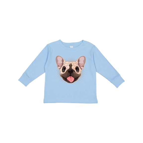 Inktastic French Bulldog Dog Boys or Girls Long Sleeve Toddler T-Shirt