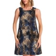 thumbnail image 1 of Disketp Watercolor Snake Skin para Vestido sin Mangas para Mujeres, Vestidos de Verano para Mujeres, Casual y Holgado para la Playa, 1 of 7