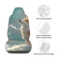 thumbnail image 4 of Wukai Starry Sky Cloud Fox Full Set Car Seat Covers with Soft Padding Universal Auto Front Seats Protector and Cushion Mat, 4 of 5