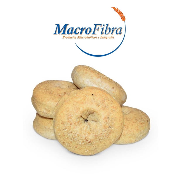 Pan Bagel Ajonjoli Macrofibra Integral sin Azucar Vegano sin Lactosa Macrobiotico E Integral 3 Paq c/5 Pzas