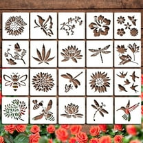 Giunmcul Tax Free Weekend Garden Fence Large Flower Stencils-DIY Decoration 2025 New Reusable Floral Stencil for Painting Wooden Wall Hedge Patterns