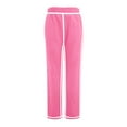thumbnail image 2 of Audhol Sweat Pants for Womens, Women High Waisted Contrasting White Edge Loose Sports Pants Comfortable High Waisted Jogging Pants with Pockets Casual Sweatpants Wide Leg Sweatpants Hot Pink M, 2 of 4