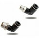 thumbnail image 1 of Conectores neumáticos de 6 piezas, conectores rápidos de rosca macho, conector de codo neumático negro, adecuado para herramientas de bricolaje (4 mm, M5), 1 of 5