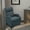 Denim, variant on Abble Push Back Fabric Manual Recliner Chair Single Rclining Sofa for Living Room, Bedroom -Denim