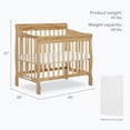 thumbnail image 3 of Dream On Me Aden 4-in-1 Convertible Mini Crib In Natural, Greenguard Gold Certified, 3 of 9