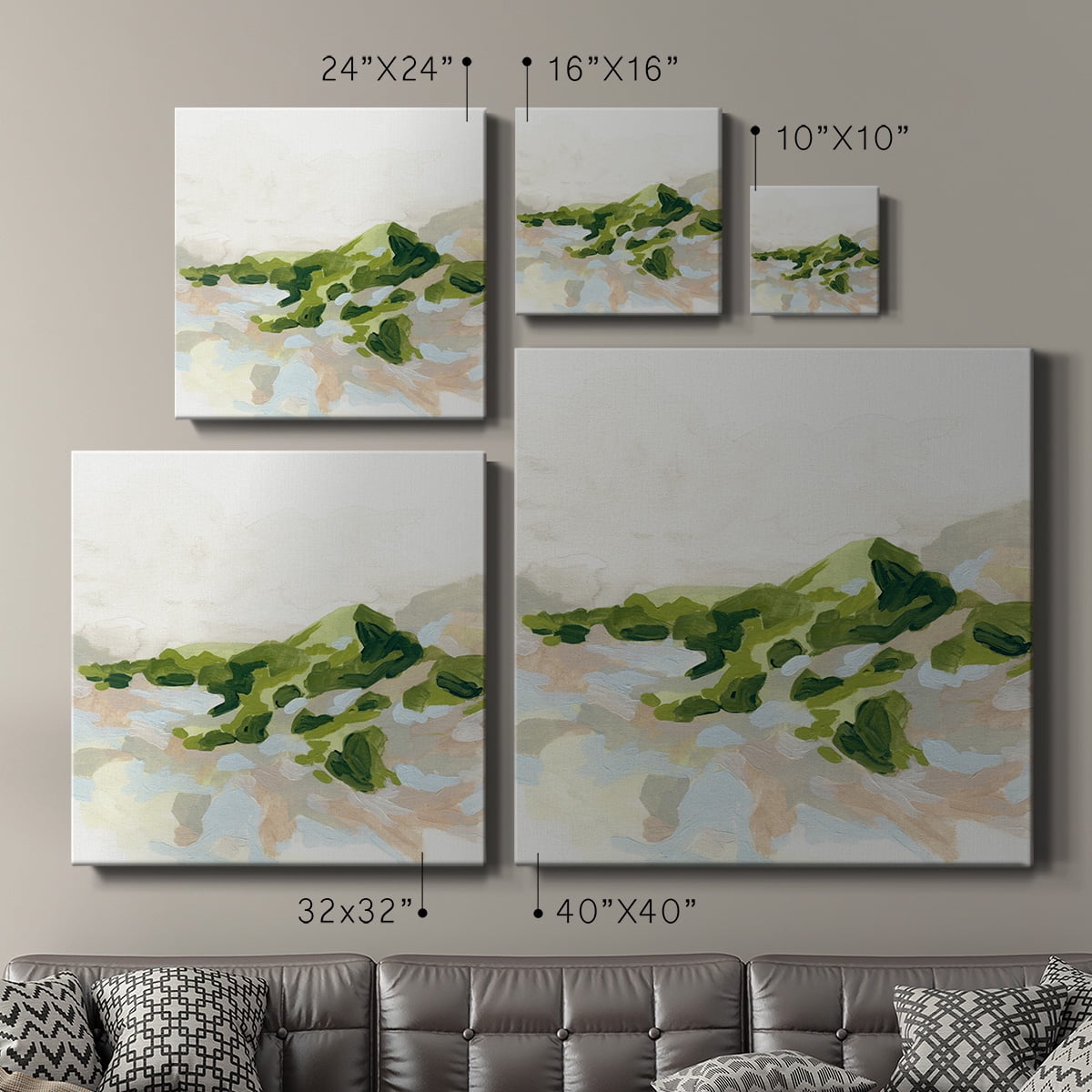 Wexford Home Emerald Hills II-Premium Gallery Wrapped Canvas, 32" x 32" - Ready to Hang