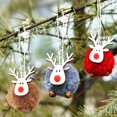 thumbnail image 3 of Lote de colgantes de ciervo de fieltro de Navidad, árbol de Navidad, decoración de fiesta de alce de madera, adornos artesanales de ciervo lindo para el hogar, 3 of 4