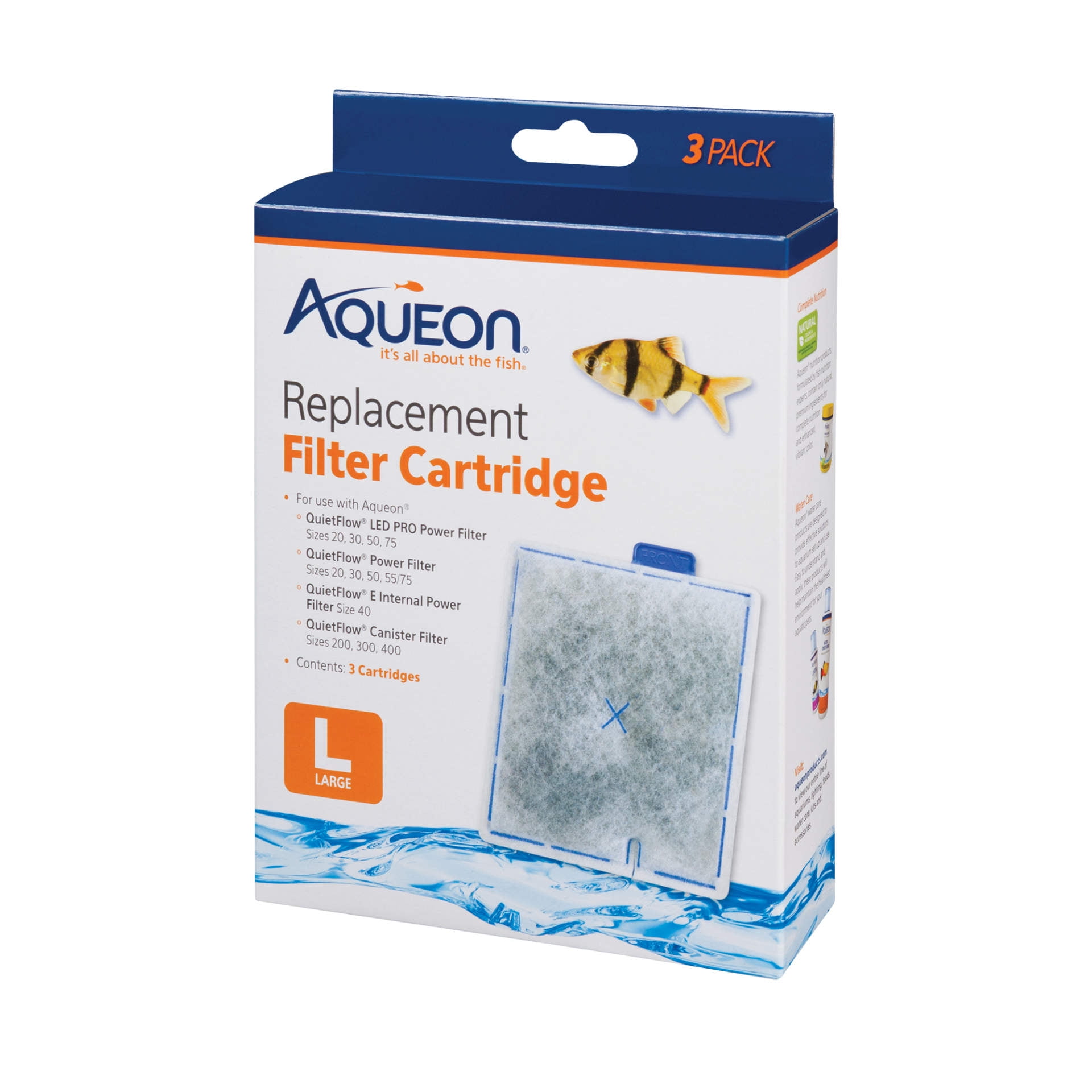 New Aqueon Replacement Cartridges Medium 6 Pack md for Filter QuietFlow 10gl 