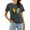Dark Gray, variant on NFTOEIULA Women Butterfly Daisy Graphic Crew Neck Short Sleeve T-Shirt