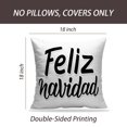 thumbnail image 2 of LALILO Throw Pillow Covers Spanish Merry Christmas Christmas White Cushion Cover 18" x 18", 2121 Pack, 2 of 6