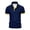Dark Blue, variant on Men's Spread Collar Short Sleeve Polo Shirt, Contrast Trim Soft Knit Lightweight Casual Top White XL