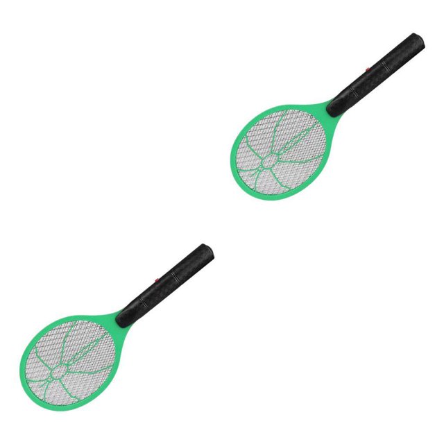 Moyic Fly Swatter Electric 3-Layers Mesh Pest Repeller Bug Raqueta Inalámbrico Mango largo alimentada Verde 2piezas